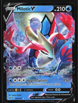 Milotic V 043/192 SWSH02: Rebel Clash Ultra Rare Pokemon Card - Image 1