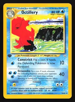 Octillery 34/64 Neo Revelation 1st Edition Uncommon Pokemon Card - Image 1