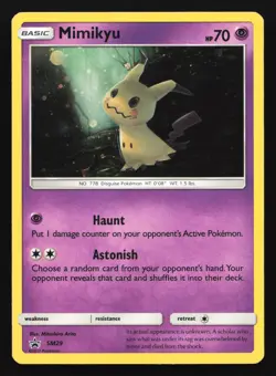 Mimikyu SM29 Sun & Moon Black Star Promo Pokemon Card - Image 1