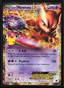 Mewtwo EX 54/99 Celebrations: Classic Collection Pokemon Card - Image 1