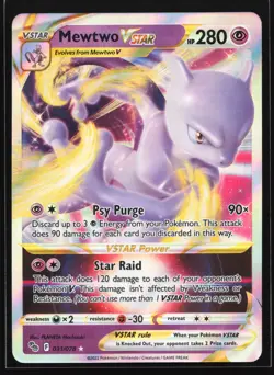 Mewtwo VSTAR 031/078 Pokemon GO Ultra Rare Pokemon Card - Image 1