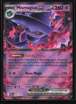 Mismagius ex 036/094 ME02: Phantasmal Flames Double Rare Pokemon Card - Image 1