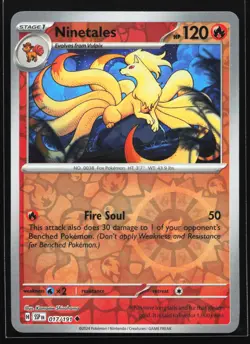 Ninetales 017/191 SV08: Surging Sparks Reverse Holo Pokemon Card - Image 1
