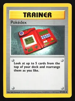 Pokedex 87/102 Base Set (Shadowless) Uncommon Pokemon Card - Image 1