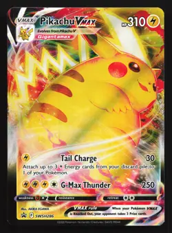 Pikachu VMAX SWSH286 Sword & Shield Black Star Promo Pokemon Card - Image 1