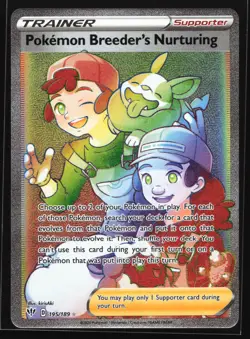 Pokemon Breeder's Nurturing 195/189 Darkness Ablaze Secret Rare Pokemon Card - Image 1