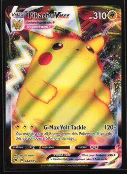 Pikachu VMAX 044/185 SWSH04: Vivid Voltage Ultra Rare Pokemon Card - Image 1