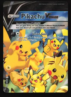 Pikachu V-Union SWSH139/140/141/142 Celebrations Black Star Promo Pokemon Card - Image 2