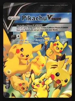 Pikachu V-Union SWSH139/140/141/142 Celebrations Black Star Promo Pokemon Card - Image 2