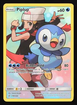 Piplup 239/236 SM - Cosmic Eclipse Secret Rare Pokemon Card - Image 1