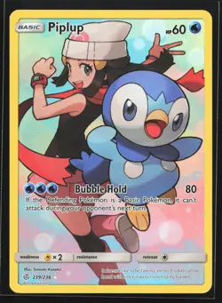 Piplup 239/236 SM - Cosmic Eclipse Secret Rare Pokemon Card - Image 1