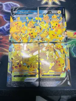 Pikachu V-Union SWSH139/140/141/142 Celebrations Black Star Promo Pokemon Card - Image 1
