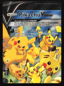 Pikachu V-Union SWSH139/140/141/142 Celebrations Black Star Promo Pokemon Card - Image 2