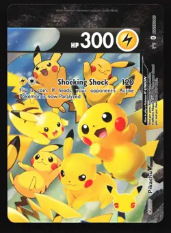 Pikachu V-Union SWSH139/140/141/142 Celebrations Black Star Promo Pokemon Card - Image 4