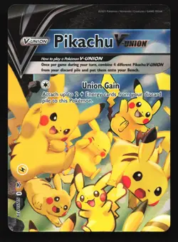 Pikachu V-Union SWSH139/140/141/142 Celebrations Black Star Promo Pokemon Card - Image 2