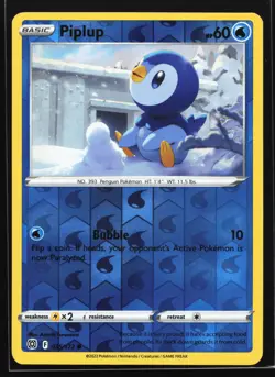 Piplup 035/172 SWSH09: Brilliant Stars Reverse Holo Pokemon Card - Image 1