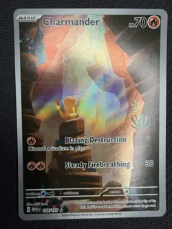 Pokemon TCG Scarlet & Violet Charmander Holo Card 168/165 NM/M Condition - Image 1