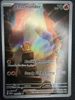Pokemon TCG Scarlet & Violet Charmander Holo Card 168/165 NM/M Condition - Image 2