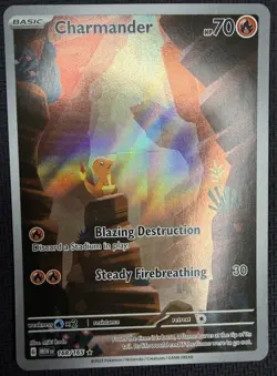 Pokemon TCG Scarlet & Violet Charmander Holo Card 168/165 NM/M Condition - Image 3