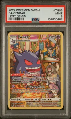 PSA 9 Gengar TG06 SWSH11: Lost Origin Trainer Gallery Ultra Rare Pokemon Card - Image 1