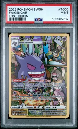 PSA 9 Gengar TG06 Lost Origin Trainer Gallery Ultra Rare Pokemon Card - Image 1