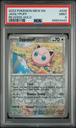 PSA 9 Jigglypuff 039/165 MEW EN-151 Reverse Holo Pokemon Card - Image 1