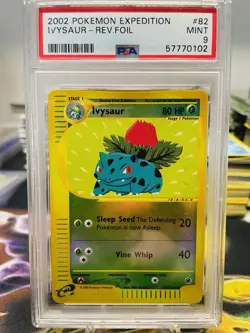 PSA 9 Ivysaur 82/165 2002 Expedition Reverse Holo Pokemon Card - Image 1
