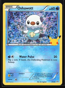 Oshawott 21/25 McDonald's 25th Anniversary Holo Promo Pokemon Card - Image 1