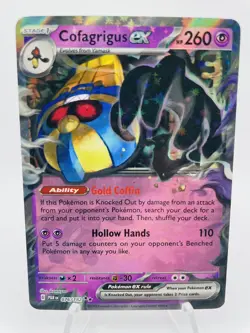 Pokemon Cofagrigus ex 076/182 Paradox Rift Double Rare Holo NM - Image 1