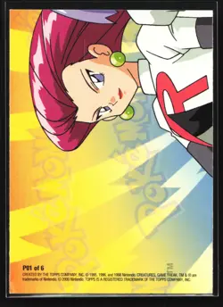 Pikachu P01 Of 6 Topps Series 3 Puzzle Piece Pokemon Card - Image 2