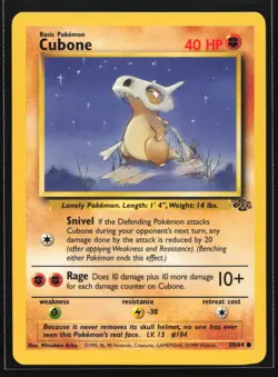 Pokemon Cubone 50/64 WotC Jungle Unlimited Common NM - Image 1