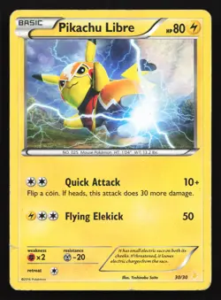 Pikachu Libre (Holo) 30/30 XY Trainer Kit: Pikachu Libre & Suicune Pokemon Card - Image 1