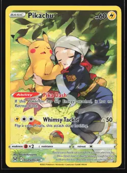 Pikachu TG05/TG30 SWSH11: Lost Origin Trainer Gallery Ultra Rare Pokemon Card - Image 1