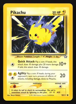 Pikachu 70/111 Neo Genesis Common Pokemon Card - Image 1