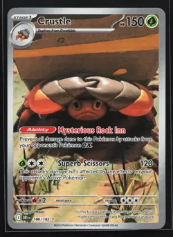 Pokemon Crustle 186/182 Destined Rivals Illustration Rare Holo NM - Image 1