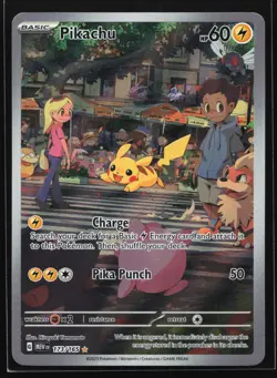 Pikachu 173/165 MEW EN-151 Illustration Rare Pokemon Card - Image 1