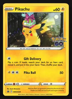 Pikachu SWSH234 Sword & Shield Black Star Promo Pokemon Card - Image 1