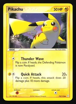 Pikachu 78/110 Holon Phantoms Common Pokemon Card - Image 1