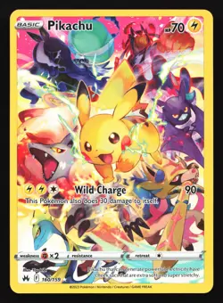 Pikachu 160/159 Crown Zenith Secret Rare Pokemon Card - Image 1