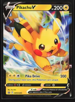 Pikachu V SWSH285 SWSH: Sword & Shield Black Star Promo Pokemon Card - Image 1