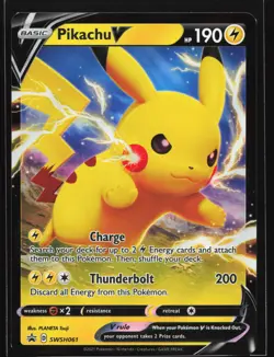 Pikachu V SWSH061 SWSH: Sword & Shield Black Star Promo Pokemon Card - Image 1