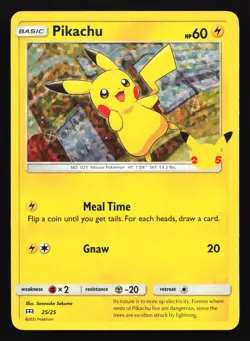 Pikachu 25/25 McDonald's 25th Anniversary Holo Promo Pokemon Card - Image 1