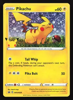 Pikachu SWSH039 General Mills 25th Anniversary Black Star Promo Pokemon Card - Image 1