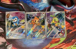Pokemon First Partner Illustration Collection Promos Chimchar Turtwig Piplup - Image 1