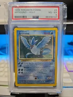 1999 Pokemon Fossil Articuno Holo PSA 4 - Image 1