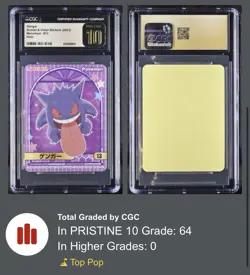 Pokemon 2023 Marumiya Scarlet & Violet Prism Holo Gengar CGC Pristine 10 ✨😈 - Image 2