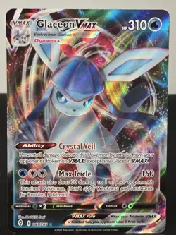 SWSH07: Evolving Skies #041/203 Glaceon VMAX tcg Pokemon Ultra Rare,Holo - Image 1