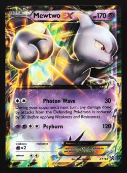 Mewtwo EX XY183 XY Black Star Promo Pokemon Card - Image 1