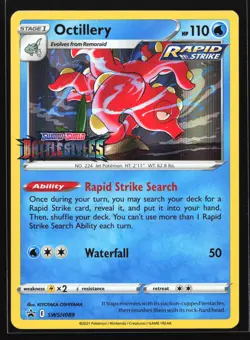 Octillery SWSH089 Battle Styles Prerelease Black Star Promo Pokemon Card - Image 1
