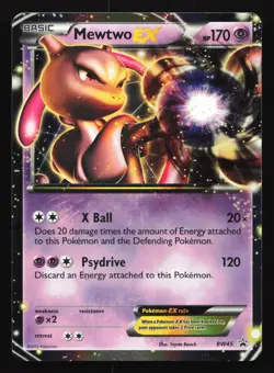 Mewtwo EX BW45 Black & White Black Star Promo Pokemon Card - Image 1